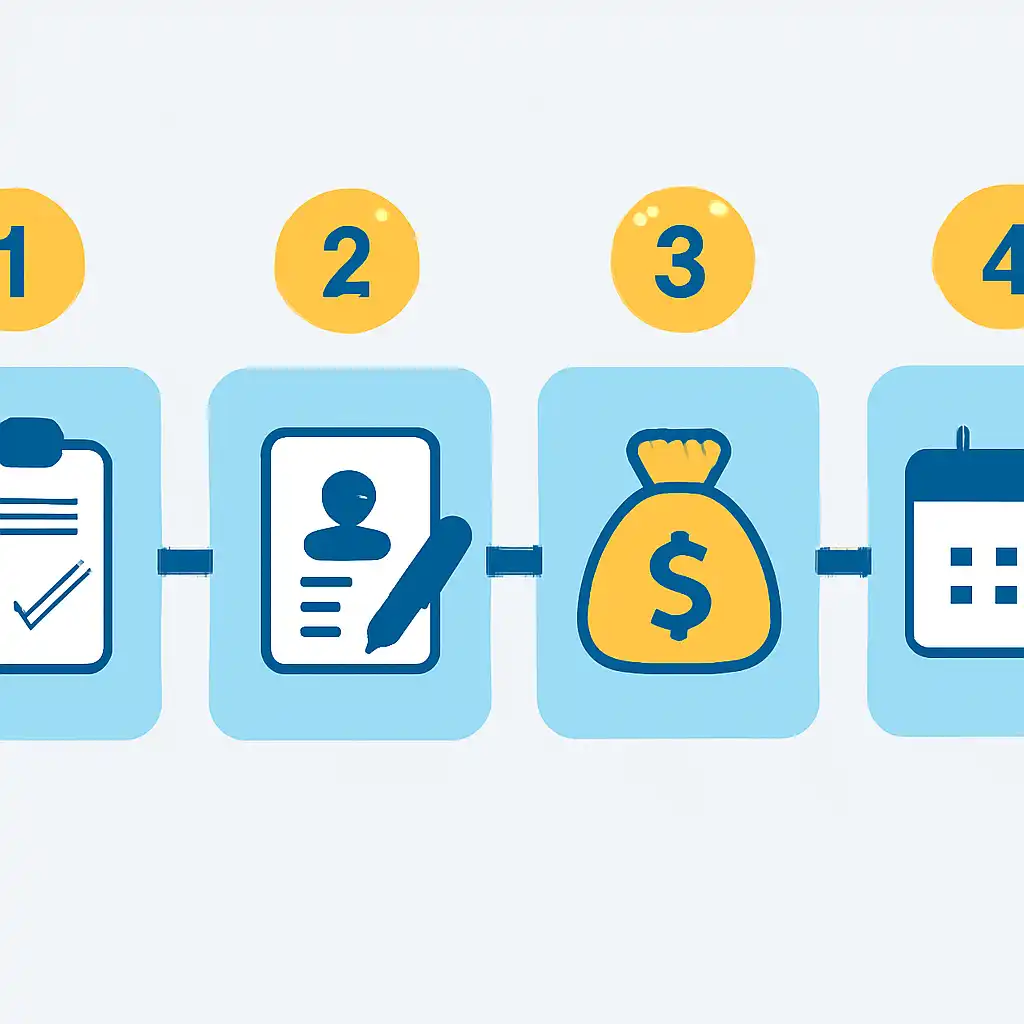 Annotated step diagram: claim deadlines process with numbered callouts, Sikkim State Lottery